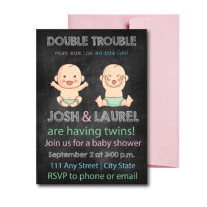 double trouble invite for twins