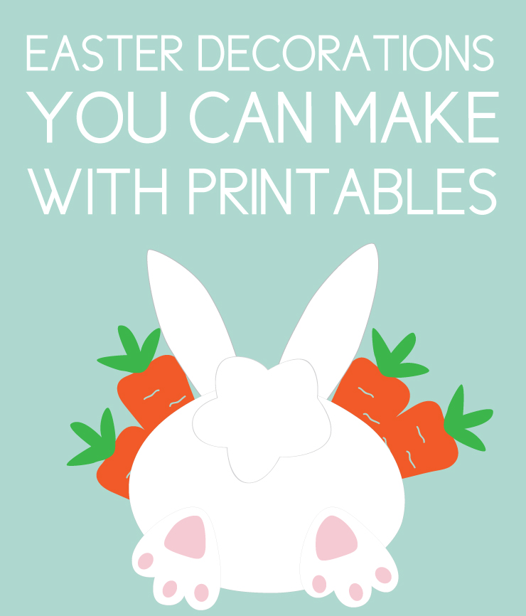 easter decor with printables