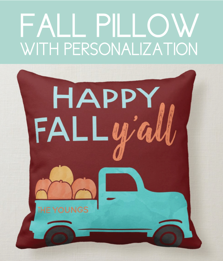 Happy fall y'all pillow