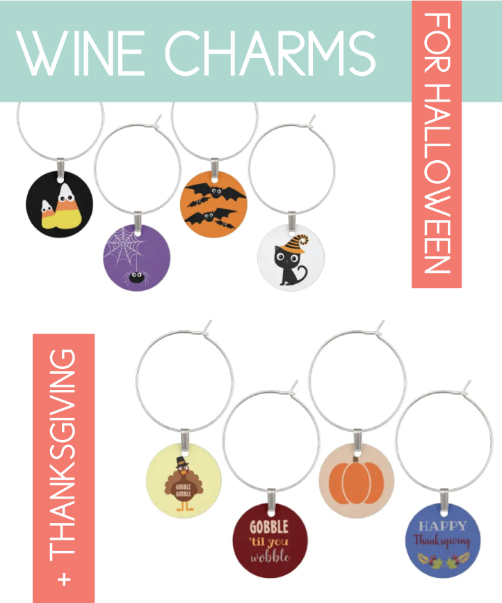 fall wine charms