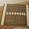 Football Baby Shower Invitation with Envelopes | Printed Invites and Color Envelopes | Square Invite