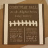 Football Baby Shower Invitation with Envelopes | Printed Invites and Color Envelopes | Square Invite