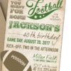 Football Themed Invitation with Envelopes | Printed Birthday Invites with Envelopes | Custom Colors Available