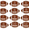 Football Themed Milestone Stickers | Set of 12 Stickers | Baby Shower Gift | With or Without Customization