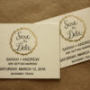 Gold Magnet or Card Save the Date | Save the Date Printed | Envelopes Included | Set of 5 Save the Date Magnets or Printed Cards