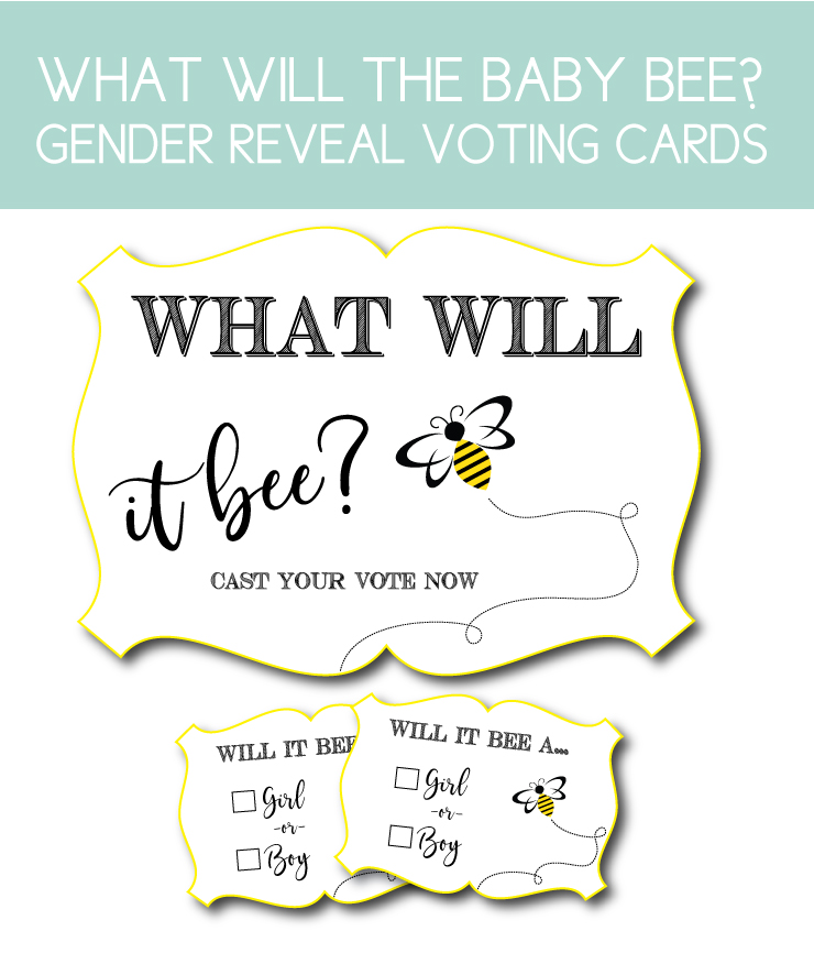 What will it Bee? Gender Reveal Voting Cards