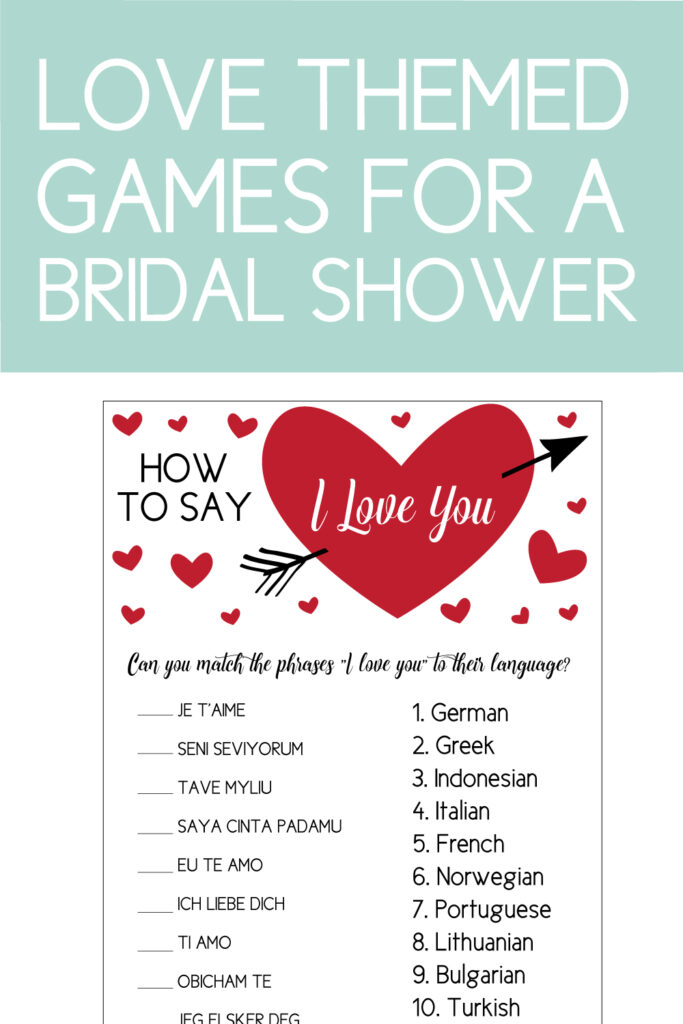 the perfect couples shower games