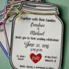 Mason Jar Wedding Invitation Suite with Twine or Ribbon | Printed, Customized Wedding Invites with RSVPs, Details Card, and Envelopes
