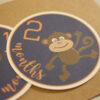 Monkey Themed Milestone Stickers | Set of 12 Stickers | Baby Shower Gift | With or Without Customization