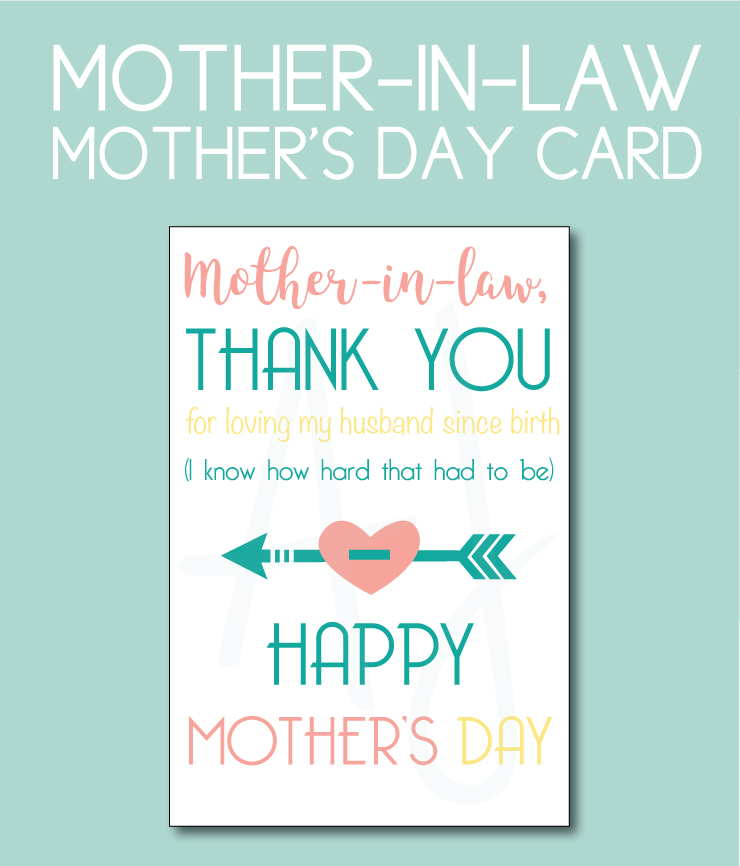 Mother-in-law card for Mother's Day