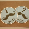 Mustache Themed Milestone Stickers | Set of 12 Stickers | Baby Shower Gift | With or Without Customization