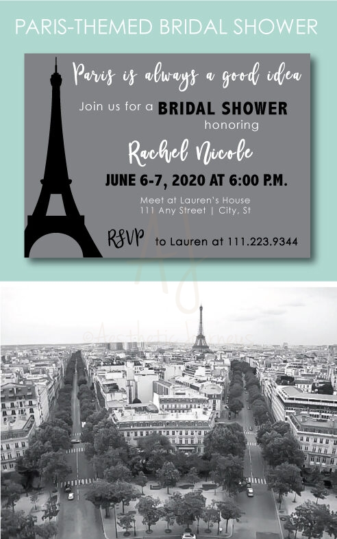 Paris Themed Bridal Shower Ideas