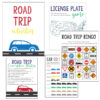 Road trip games on a white background