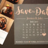 Rose Gold Magnet or Card Save the Date | Save the Date Printed | Envelopes Included | Set of 5 Save the Date Magnets or Printed Cards