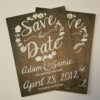 Floral Burlap Save the Date