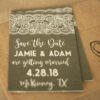 Rustic Burlap and Lace Magnet Save the Date | Save the Date Magnet or Card with Envelopes Included | Set of 5 Save the Dates