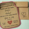 Rustic Mason Jar Wedding Invitation Suite with Twine | Printed, Wedding Invites with RSVPs, Details Card, and Envelopes