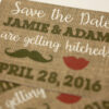 Rustic, Mustache and Lips Magnet Save the Date | Save the Date Magnet or Card with Envelopes Included | Set of 5 Save the Dates