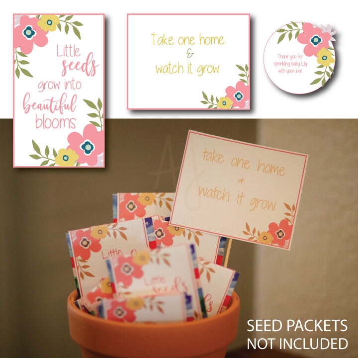 Garden Themed Party Favor Labels