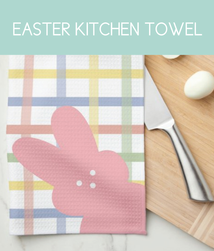 easter kitchen towel colorful