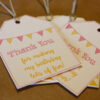 Sunshine Themed Thank You Tags | Set of 10 Birthday Party Tags in Pink and Yellow | 10 Tags with or without Personalization