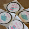 Tea Party Stickers for Birthday Party | Chalkboard Stickers with or without Personalization | Set of 10 Stickers