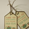 Tea Party Thank You Tags |  Birthday Party Decorations | Set of 10 Tags with or without Personalization | Burlap Design