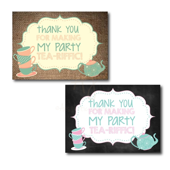 thank you cards for a tea party