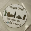 Travel Themed Thank You Stickers | Baby Shower Decorations | Set of 10 Custom Stickers | World Traveler Themed Baby Shower