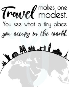 Travel Makes You Modest Quote
