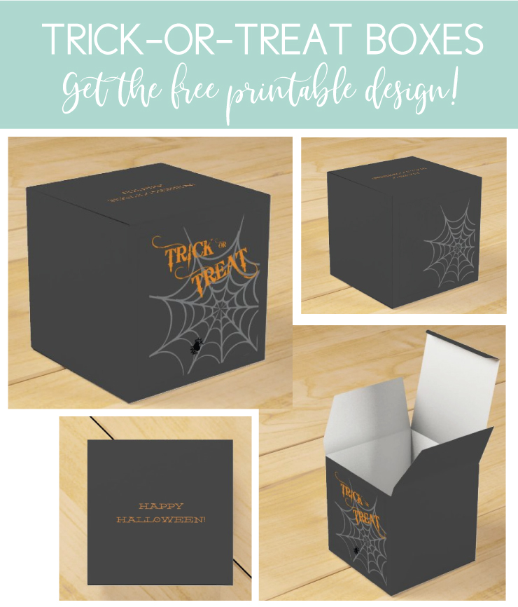 favor boxes with trick or treat printable