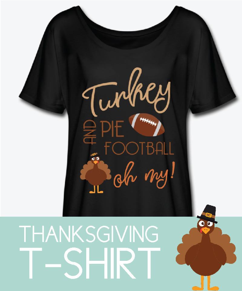 black t-shirt with thanksgiving saying 