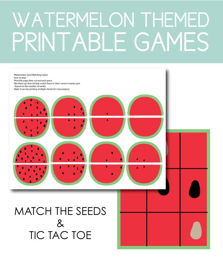 watermelon printable games