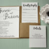 Wedding Invitation Suite with Pockets | Choose Your Pocket Color | Customized Wedding Invites with RSVPs, Details Card, and Envelopes