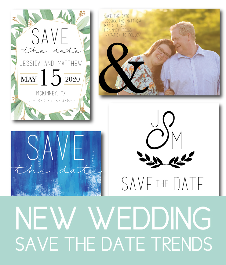 Wedding save the date trends for 2020