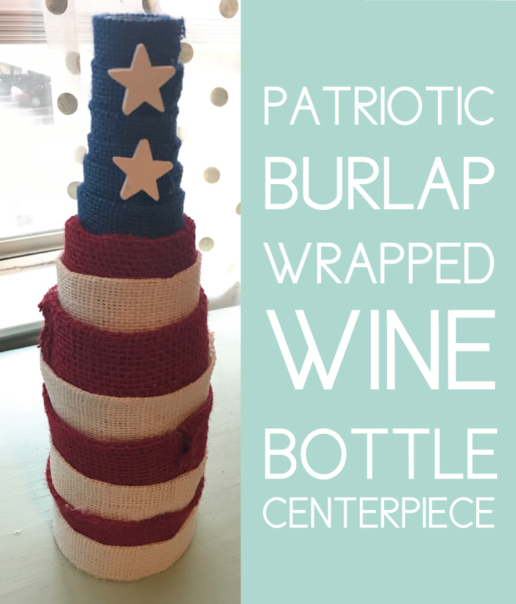 Patriotic Wrapped Wine Bottle