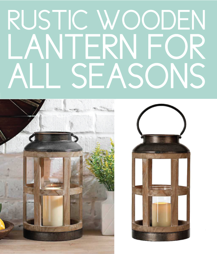 rustic wood lanterns perfect for fall front porch decor